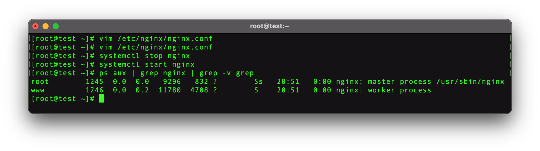 验证Nginx使用www用户